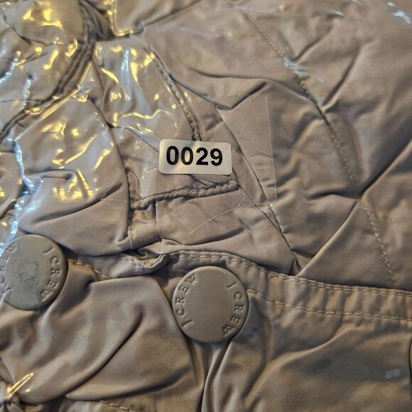 J.Crew Women’s Gray Puffer Jacket Hooded Med Quiet Luxury Streetwear Après-Ski - Picture 16 of 16